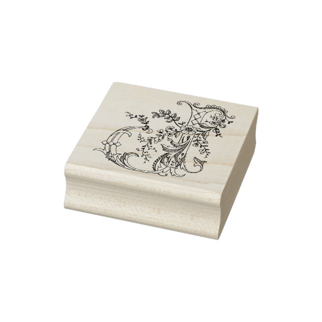 3 sizes rubber stamp Monogram Initial Letter J (Stamp)