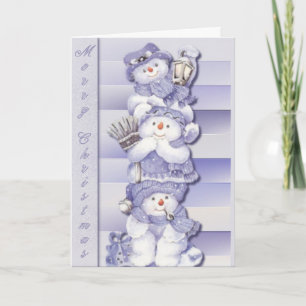 3 Snowmen - Greeting Card