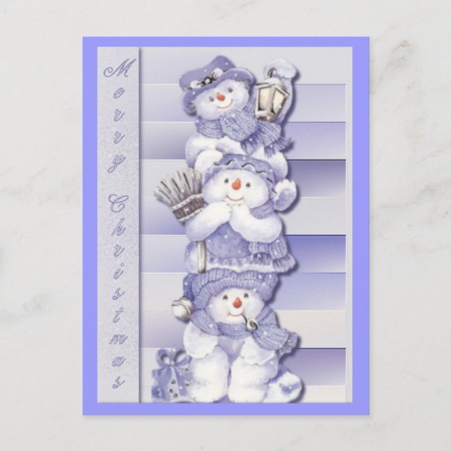 3 Snowmen - Postcard (Front)