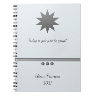 3 Sphere Silver Text Professional Notebook