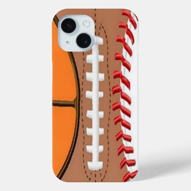 3 Sport Ball iPhone 15 Case (Back)