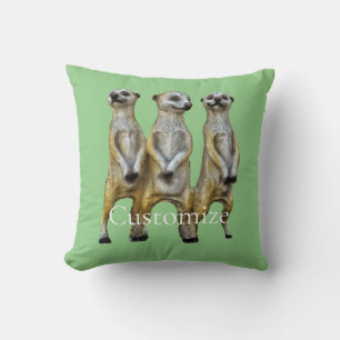 3 Standing Meerkats Thunder_Cove  Cushion