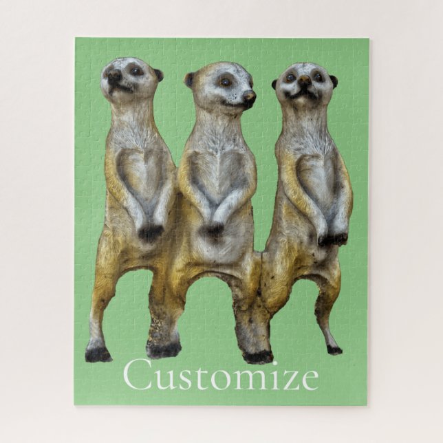 3 Standing Meerkats Thunder_Cove  Jigsaw Puzzle (Vertical)