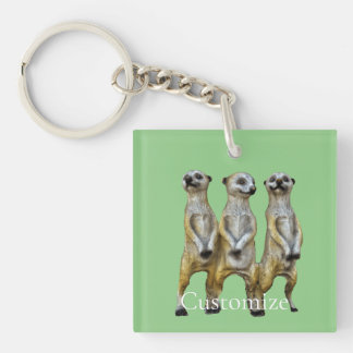 3 Standing Meerkats Thunder_Cove  Key Ring