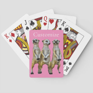3 Standing Meerkats Thunder_Cove  Playing Cards