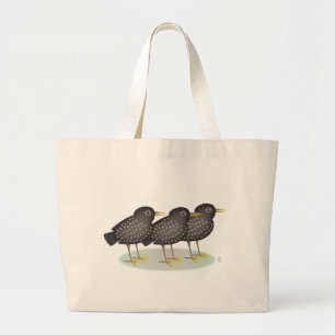 3 starlings large tote bag