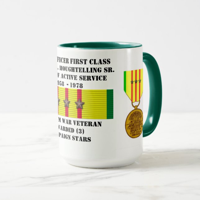 3 STARS SAILOR VIETNAM WAR MUG (Front Right)