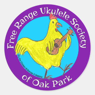 3" Stickers Free Range Ukulele Society