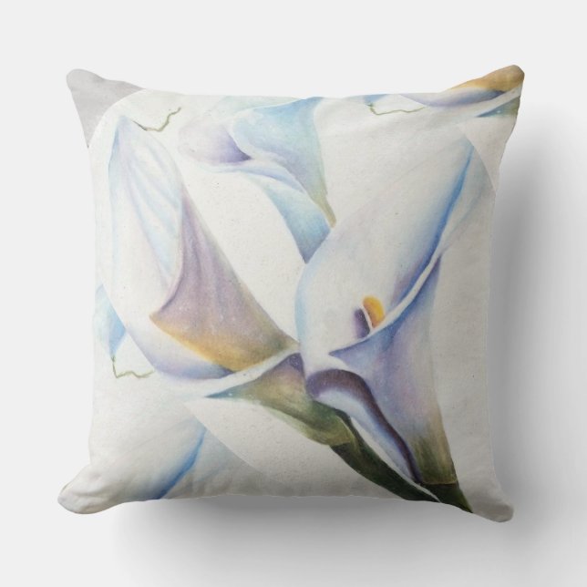 3 STUNNING CALLA LILIES PATIO PILLOW (Front)
