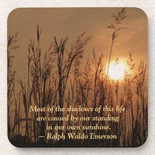#3 Sun Wheat Field Personal Quote Cork Coas Coaster