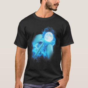 3 Surfboard Howling At The Moon Colourful Blue Sur T-Shirt