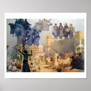 #3 The Introduction of the Slavonic liturgy, Mucha Poster