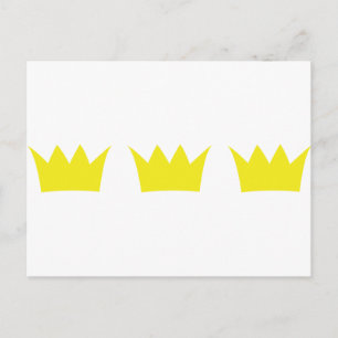3 three king crowns postcard