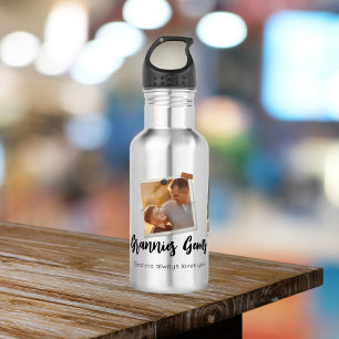 3 Three Photo Modern Elegant Collage Family Love 532 Ml Water Bottle