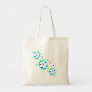 3 Tie Dyed Honu Turtles Tote Bag