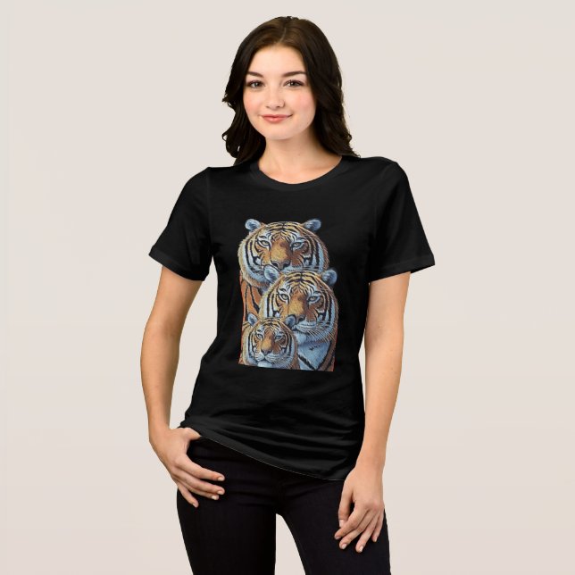 3 TIGERS  Tri-Blend SHIRT (Front Full)