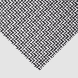 3 Tissue Sheets, Black White Houndstooth Pattern Tissue Paper