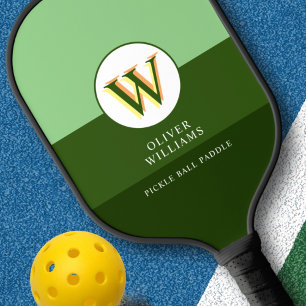 3-tone Green Pickleball Paddle with Name
