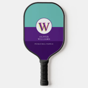 3-tone Purple Pickleball Paddle with Name