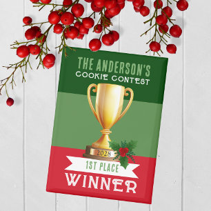 3 Toned Holiday Contest Winner Award Prize Magnet