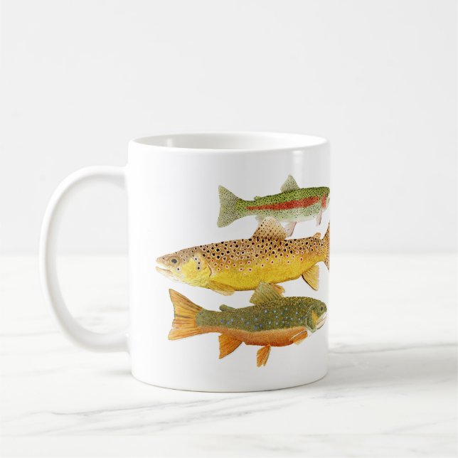 3 trout mug (Left)