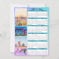 3 Tulip Image At a Glance Calendar
