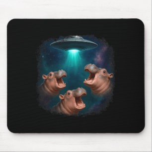 3 Ufo Baby Hip Funny Hiptamus Graphic Animal Lover Mouse Pad
