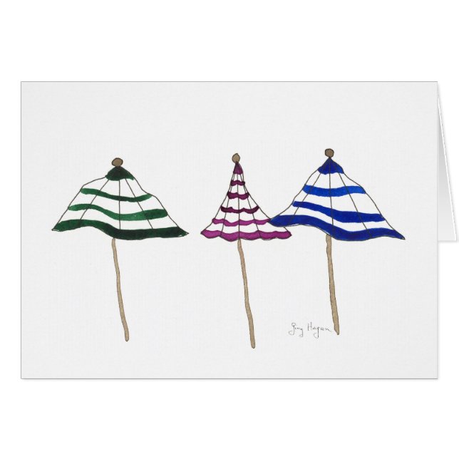 3 Umbrellas Cards (Front Horizontal)