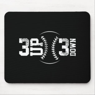 3 UP 3 Down Baseball   Mouse Pad