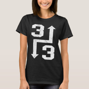 3 Up 3 Down Baseball Softball Game Day Fan T-Shirt
