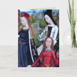 3 Virgin Martyrs in a Garden (detail; M 070) Card