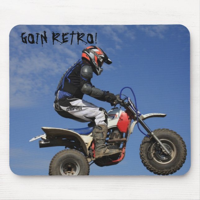 3 wheeler  , GOIN RETRO! Mouse Pad (Front)
