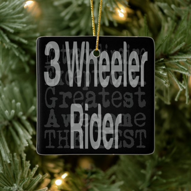 3 Wheeler Rider Extraordinaire Ceramic Ornament (Tree)