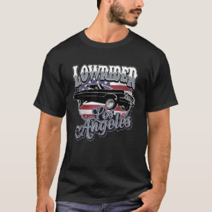 3 Wheeling Chicano Lowrider USA Flag Los Angeles L T-Shirt