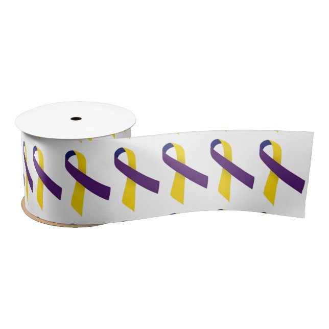 3" Wide Satin Bladder Cancer Awareness Ribbon Satin Ribbon (Spool)