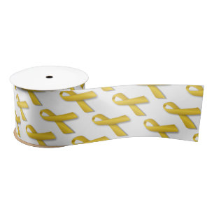 3" Wide Satin Childhood Cancer Awareness Ribbon Satin Ribbon