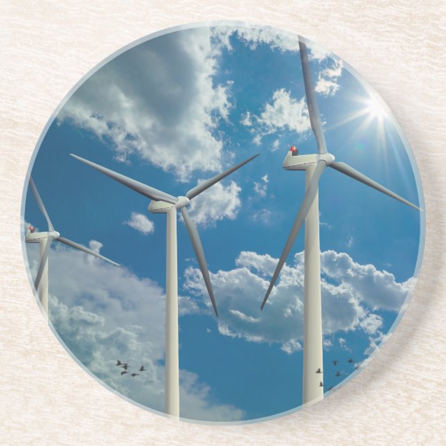 3 Wind Turbines Coaster (Front)