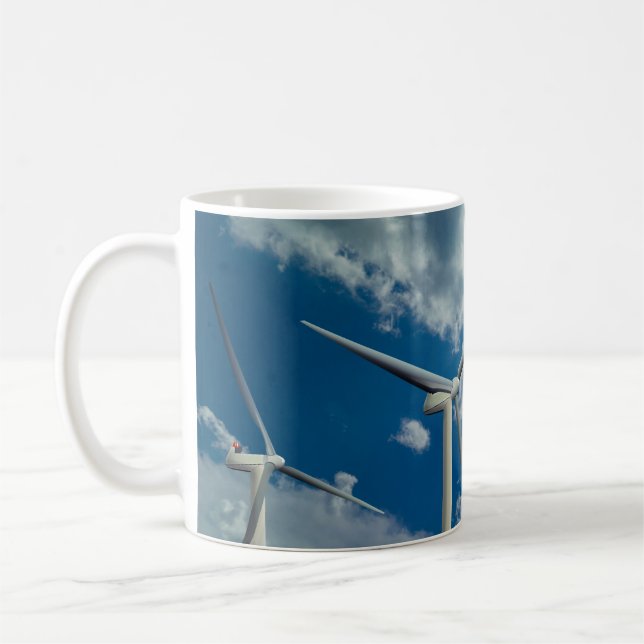 3 Wind Turbines Coffee Mug (Left)