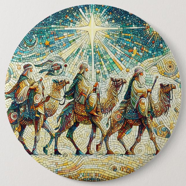 3 Wise men 6 Cm Round Badge (Front)