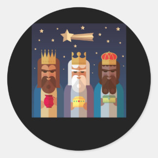 3 Wise Men Christmas Story · Jesus Christmas Story Classic Round Sticker
