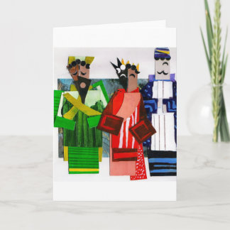 3 Wise Men Cubist Christmas Holiday Card