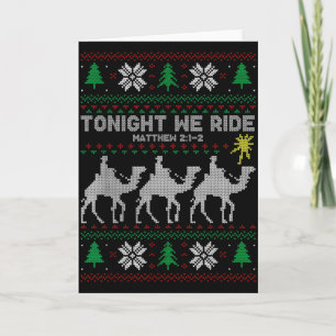 3 Wise Men Tonight We Ride Christmas Card