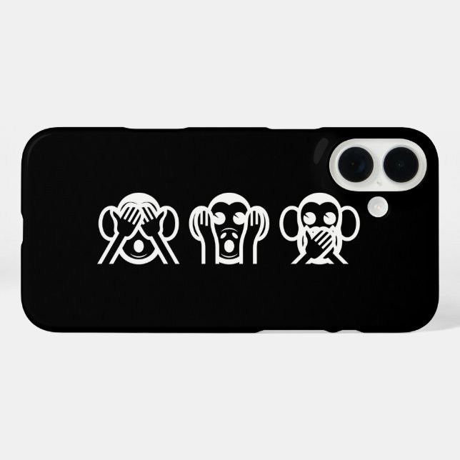 3 Wise Monkeys Emoji Case-Mate iPhone Case (Back (Horizontal))