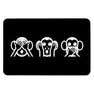 3 Wise Monkeys Emoji Magnet