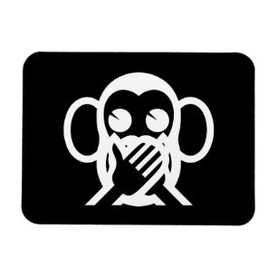3 Wise Monkeys Iwazaru 言わざる Speak NO Evil Emoji Magnet