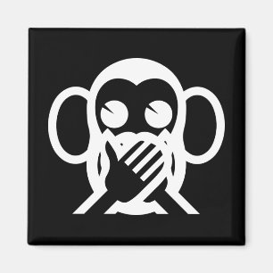 3 Wise Monkeys Iwazaru 言わざる Speak NO Evil Emoji Magnet