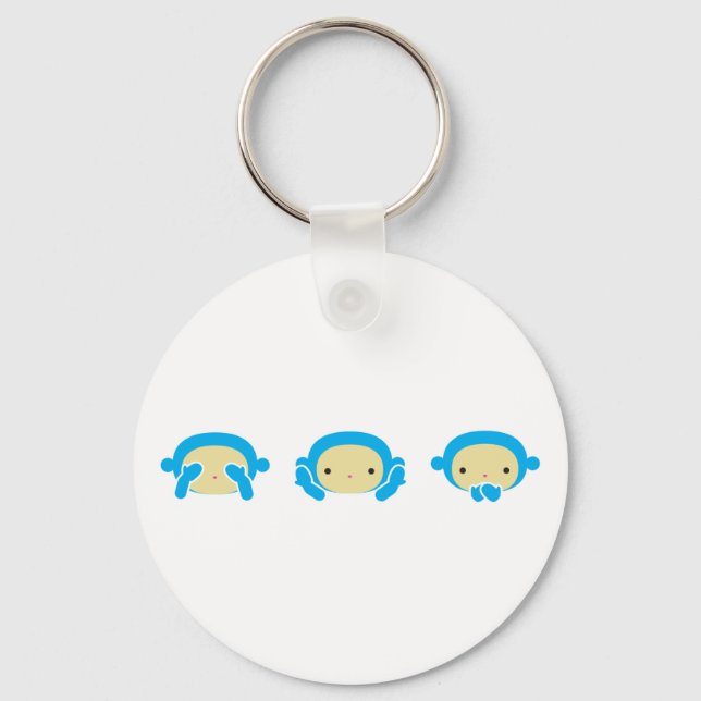 3 Wise Monkeys Key Ring (Front)