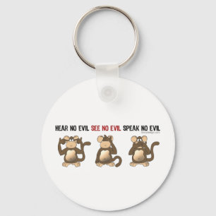3 Wise Monkeys Keychain