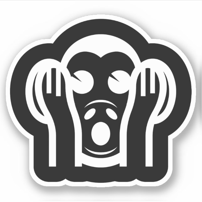 3 Wise Monkeys Kikazaru 聞かざる Hear NO Evil Emoji (Front)