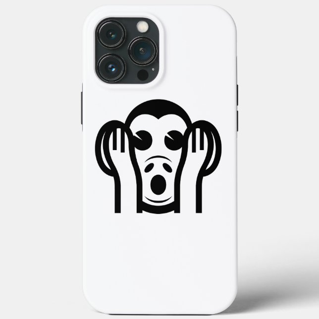 3 Wise Monkeys Kikazaru 聞かざる Hear NO Evil Emoji Case-Mate iPhone Case (Back)